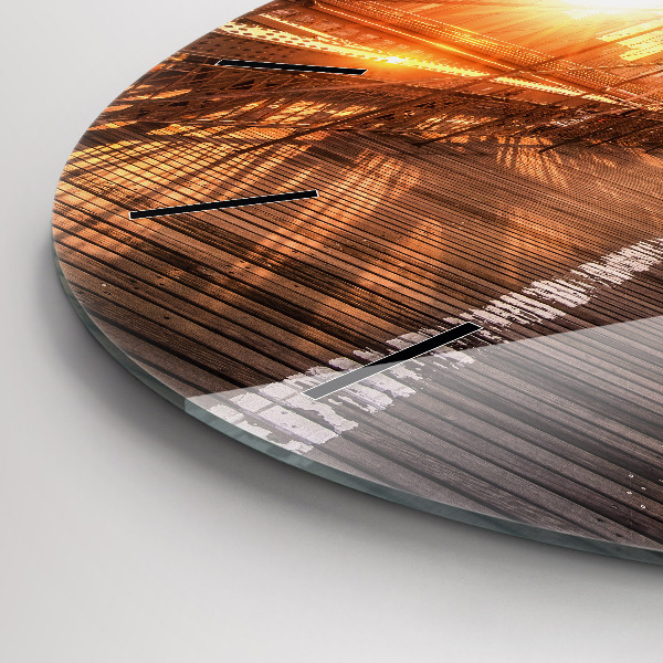 Zegar ścienny okrągły Most Brooklyn NYC