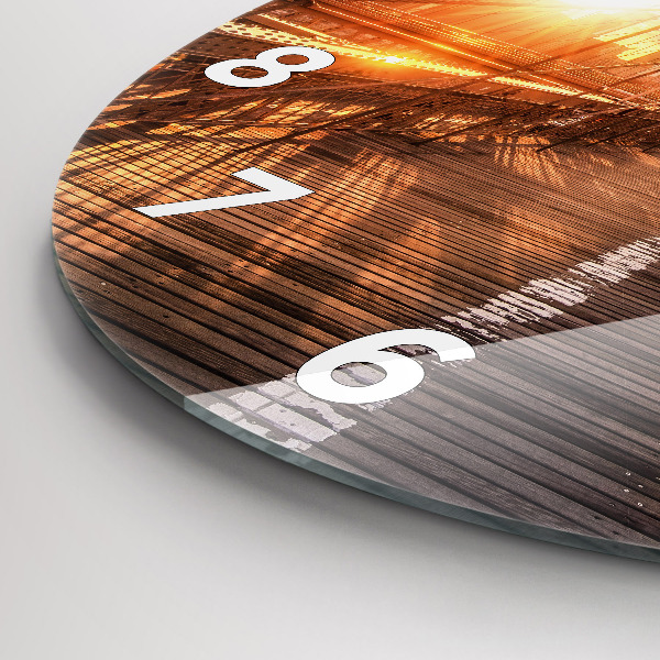 Zegar ścienny okrągły Most Brooklyn NYC