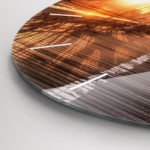 Zegar ścienny okrągły Most Brooklyn NYC