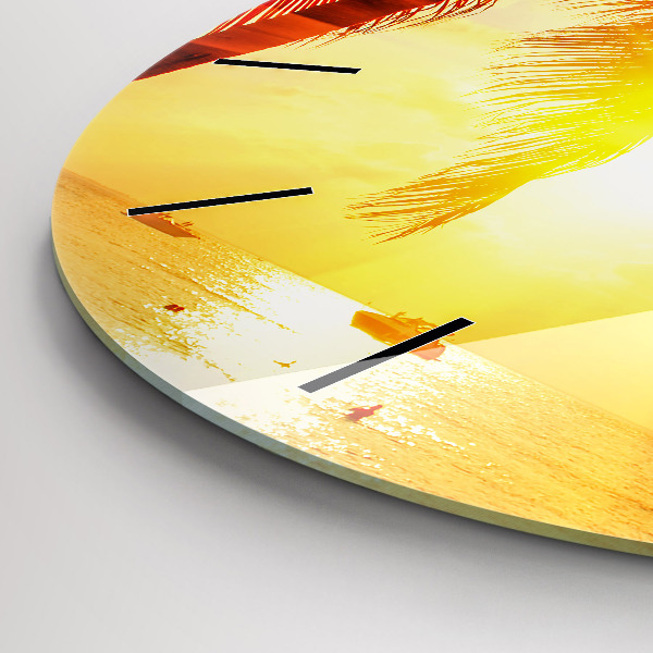 Zegar ścienny okrągły Wakacje Odpoczynek