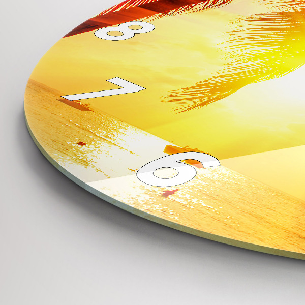 Zegar ścienny okrągły Wakacje Odpoczynek