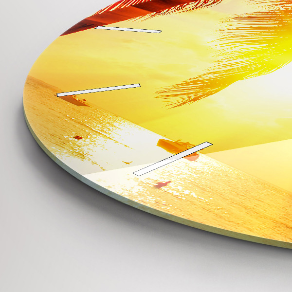 Zegar ścienny okrągły Wakacje Odpoczynek