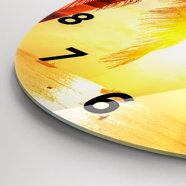 Zegar ścienny okrągły Wakacje Odpoczynek