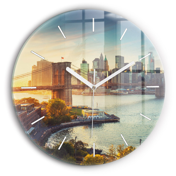 Zegar ścienny okrągły Nowy Jork Manhattan