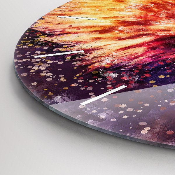 Zegar ścienny okrągły Akwarela orzeł