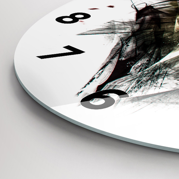 Zegar okrągły Rysowane portret wilka