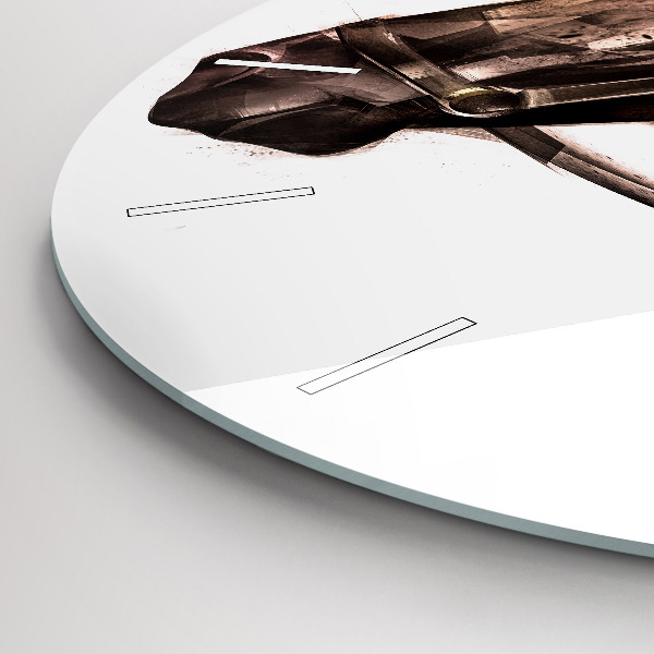 Zegar okrągły Malowany profil konia