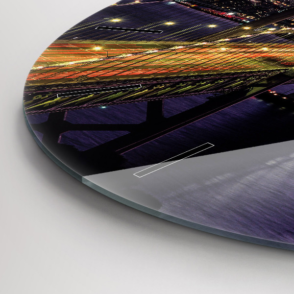 Zegar ścienny okrągły USA zachód słońca