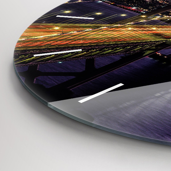 Zegar ścienny okrągły USA zachód słońca