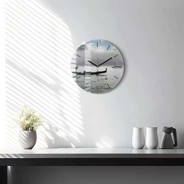 Zegar ścienny okrągły Gondola w Wenecji