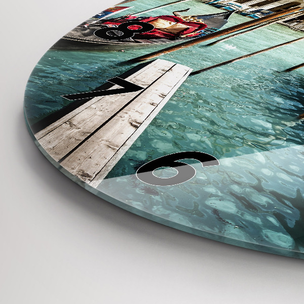 Zegar ścienny okrągły Gondole Wenecja Włochy