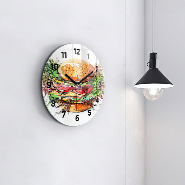 Zegar ścienny okrągły Burger z serem XXL