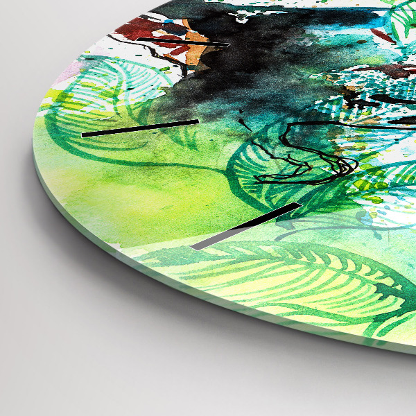 Zegar ścienny okrągły Tukan w trawie