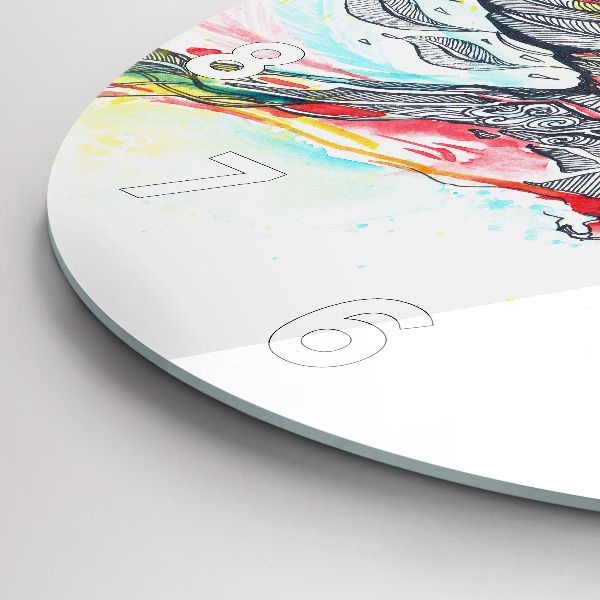 Zegar ścienny okrągły Kolorowa Papuga w locie