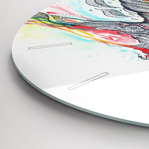 Zegar ścienny okrągły Kolorowa Papuga w locie