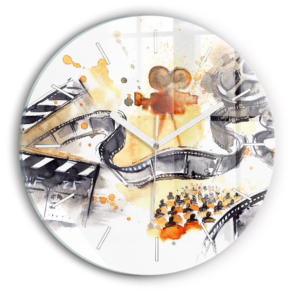 Zegar ścienny okrągły Kinematografia kamera