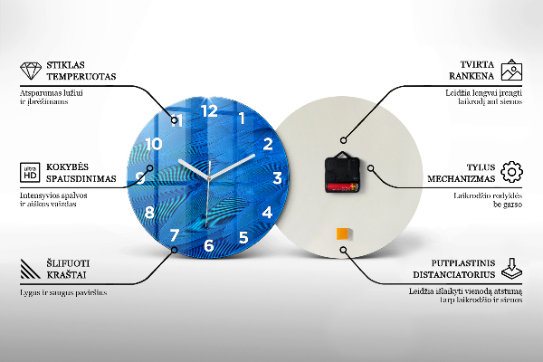 Zegar ścienny okrągły Ilustracja słuchawki