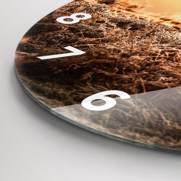 Zegar ścienny okrągły Jeleń o wschodzie słońca