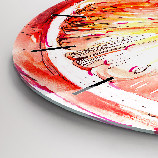 Zegar ścienny okrągły Malowana pomarańcza