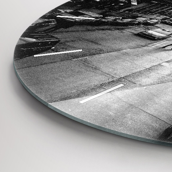 Zegar ścienny okrągły Ulice miasta Chicago