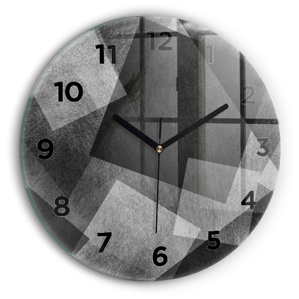 Zegar okrągły z nadrukiem Abstrakcja geometryczna