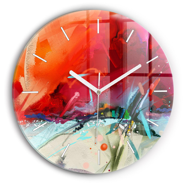 Zegar okrągły z nadrukiem Rzędy przypraw