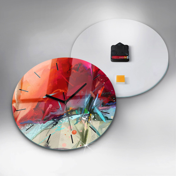 Zegar okrągły z nadrukiem Rzędy przypraw