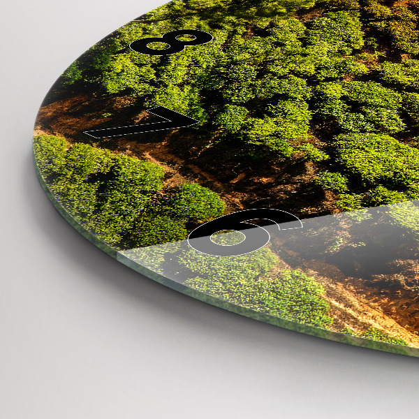 Zegar ścienny okrągły Wzgórze Herbaty