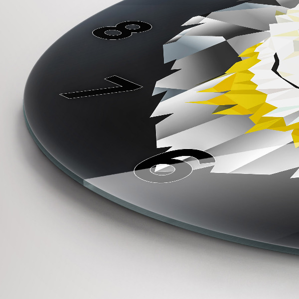 Zegar ścienny okrągły Głowa wilka