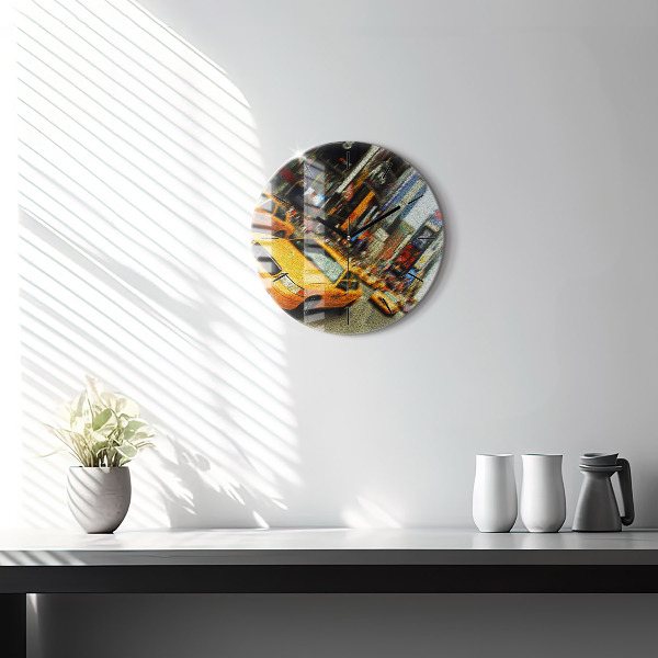 Zegar okrągły New York City taksówki