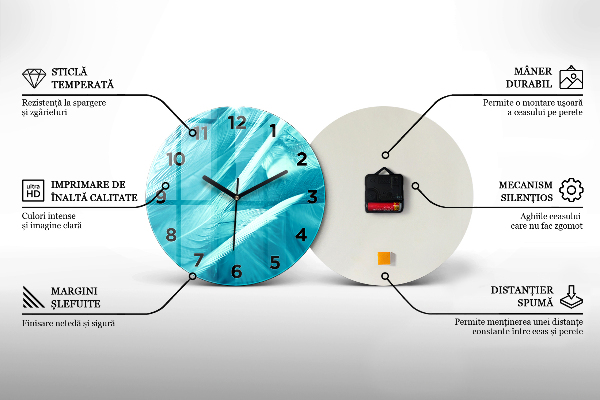 Zegar okrągły Kolorowy portret kobiety