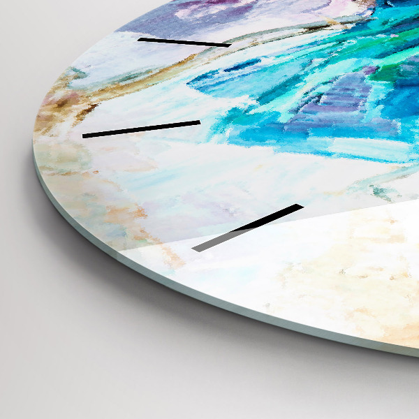 Zegar okrągły Przygotowanie baletnicy