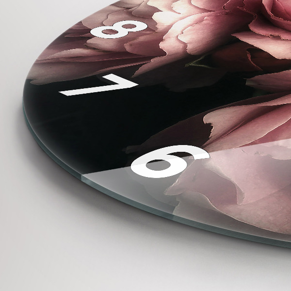 Zegar okrągły Bukiet różowych róż