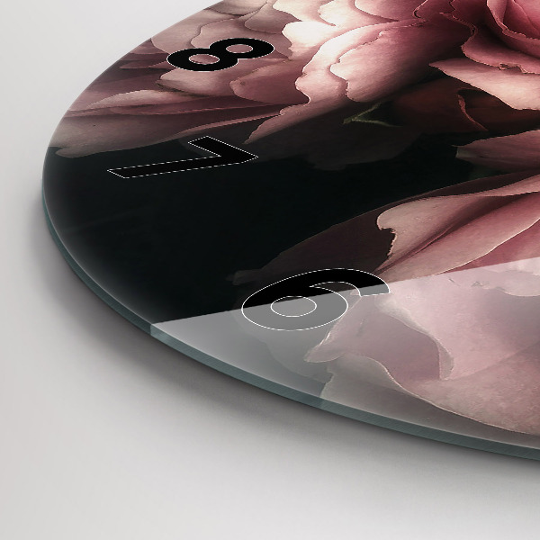 Zegar okrągły Bukiet różowych róż