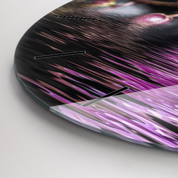 Zegar ścienny okrągły Kwiat orchidei na wodzie