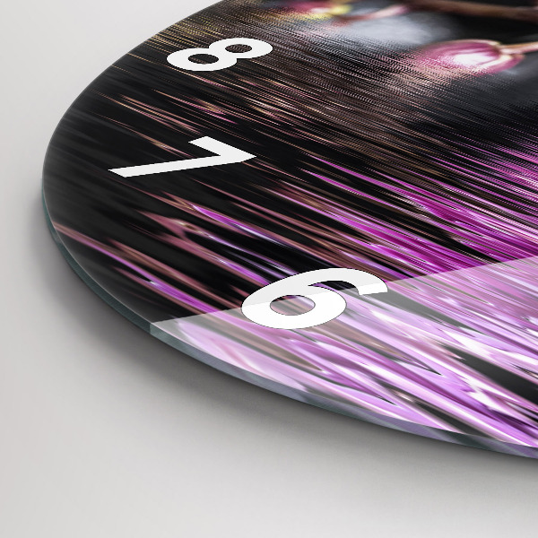 Zegar ścienny okrągły Kwiat orchidei na wodzie