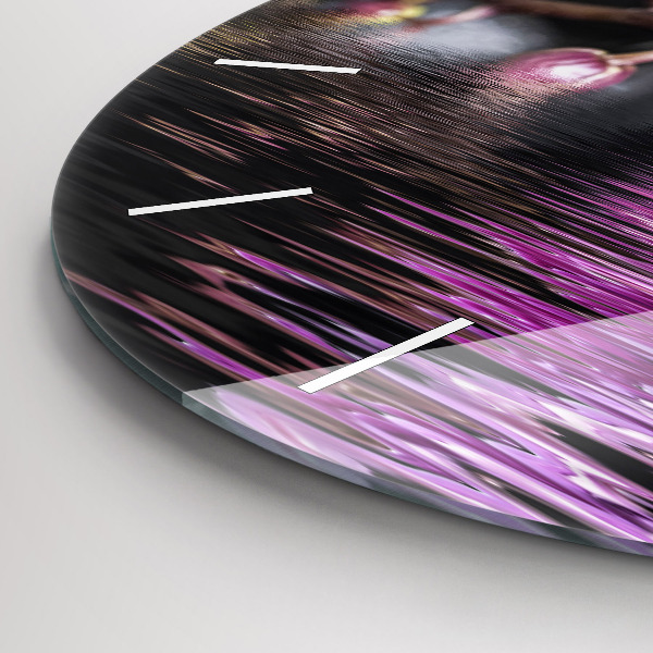 Zegar ścienny okrągły Kwiat orchidei na wodzie