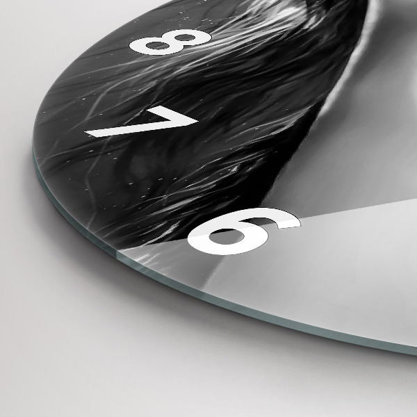 Zegar ścienny okrągły Usta kobiety