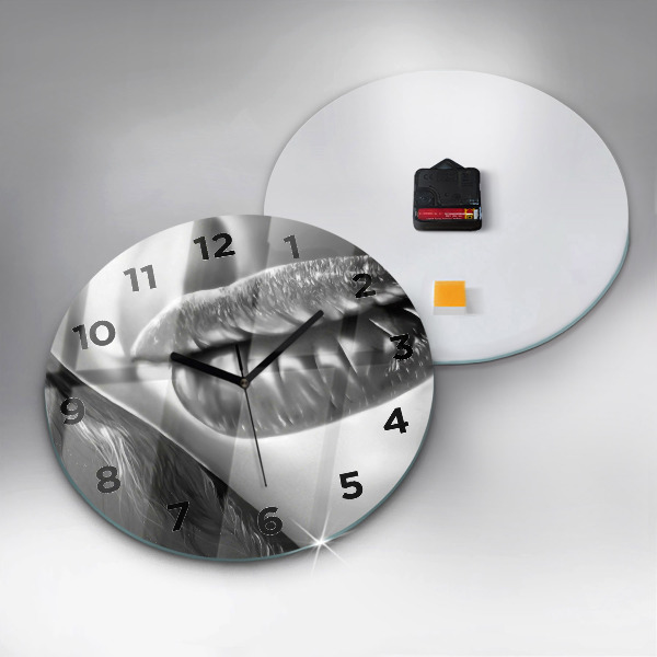 Zegar ścienny okrągły Usta kobiety