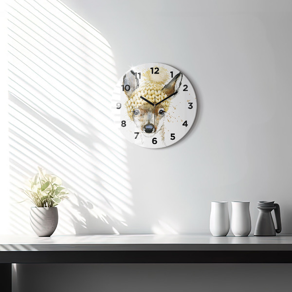 Zegar szklany okrągły Sarenka