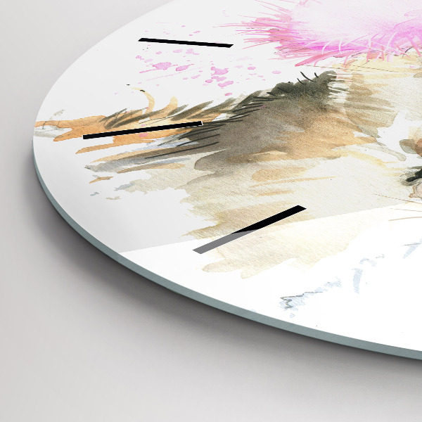 Zegar szklany okrągły Jeleń leśny