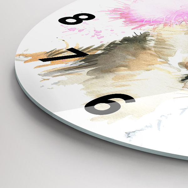 Zegar szklany okrągły Jeleń leśny