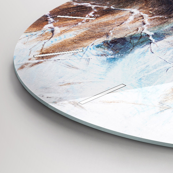 Zegar szklany okrągły Wilki w lesie