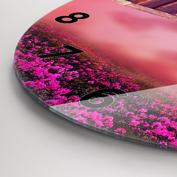 Zegar szklany okrągły Domek dla ptaków