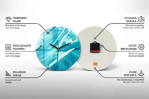Zegar szklany okrągły Widok na jezioro