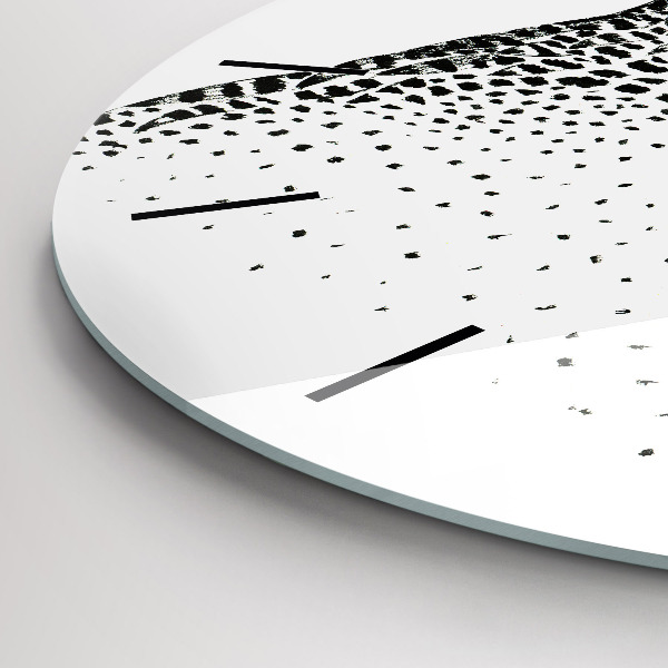 Zegar szklany okrągły Rysowana sowa w okularach