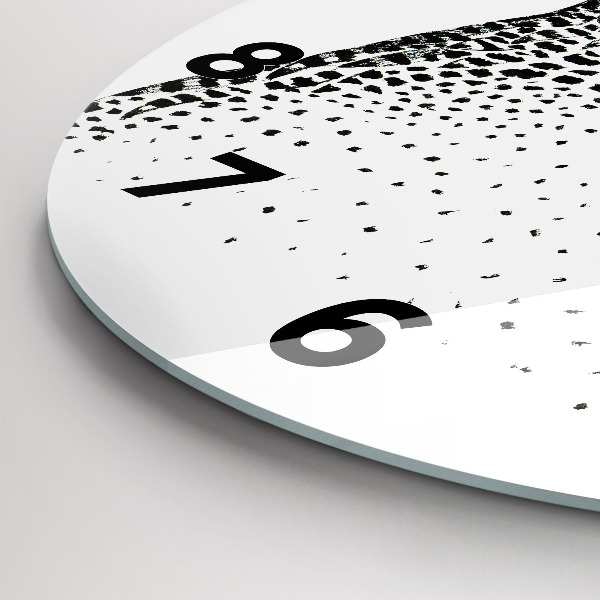 Zegar szklany okrągły Rysowana sowa w okularach