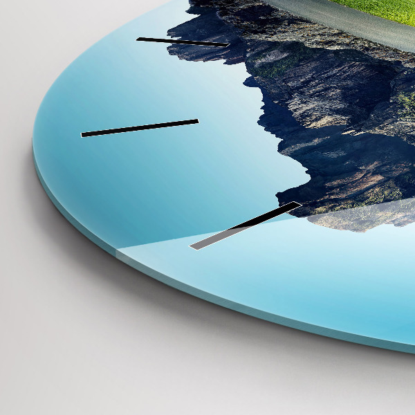 Zegar szklany okrągły Latająca wyspa