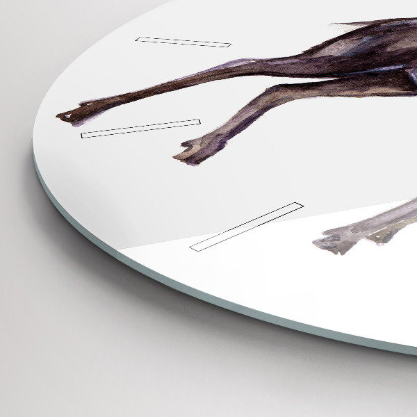 Zegar szklany okrągły Jeleń król puszczy