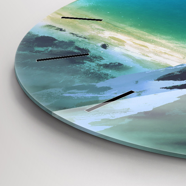 Zegar szklany okrągły Człowiek na księżycu